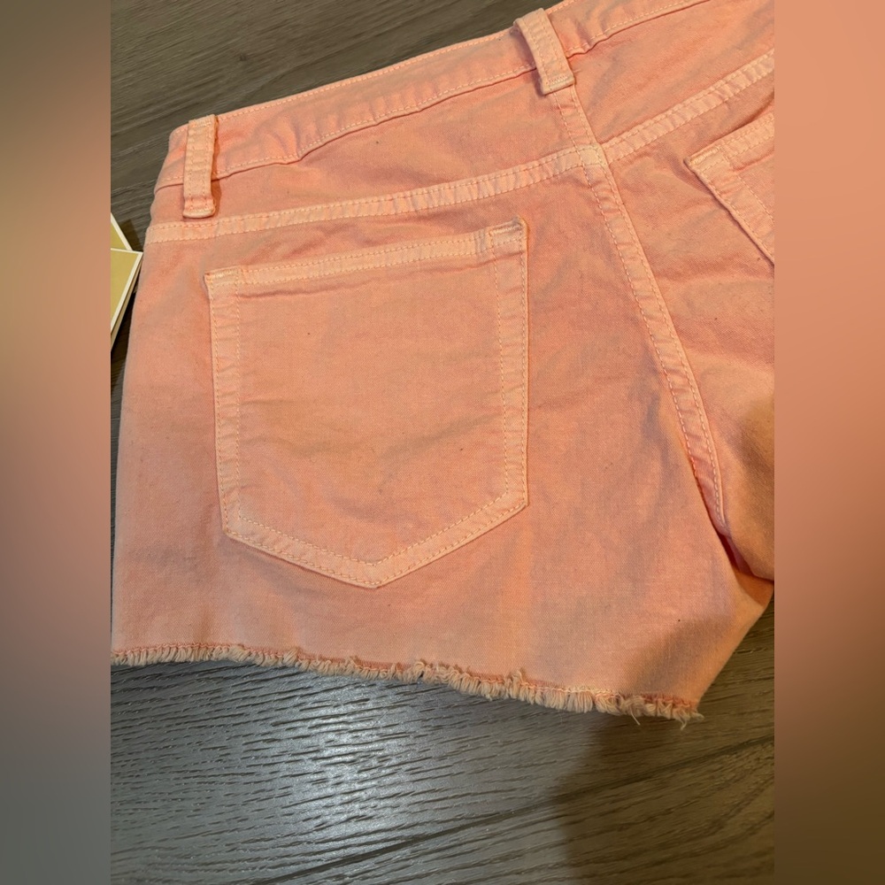 Michael Kors Light Pink Frayed Jean Shorts - Size 0 - New With Tags - Picture 7 of 16